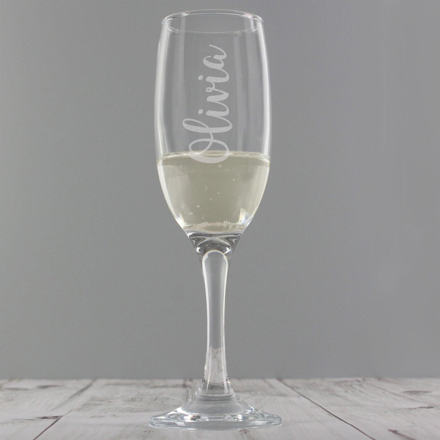 Personalised Name Only Engraved Flute: 3 - Champagne Flutes By Gift Moments