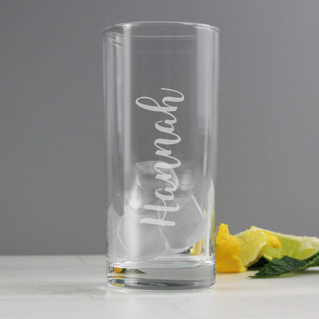 Name Only Engraved Hi Ball Glass - Gift Moments