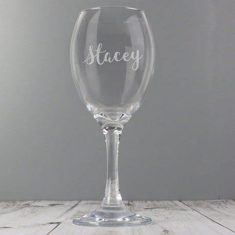 Name Only Engraved Wine Glass - Gift Moments