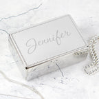 Personalised Name Rectangular Jewellery Box - Shop Jewellery Boxes At Gift Moments - 1