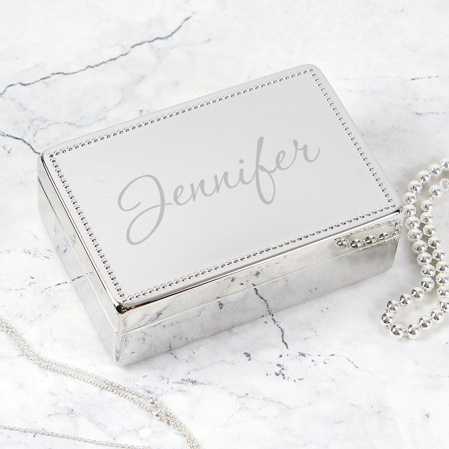 Personalised Name Rectangular Jewellery Box: 1 - Jewellery Boxes By Gift Moments