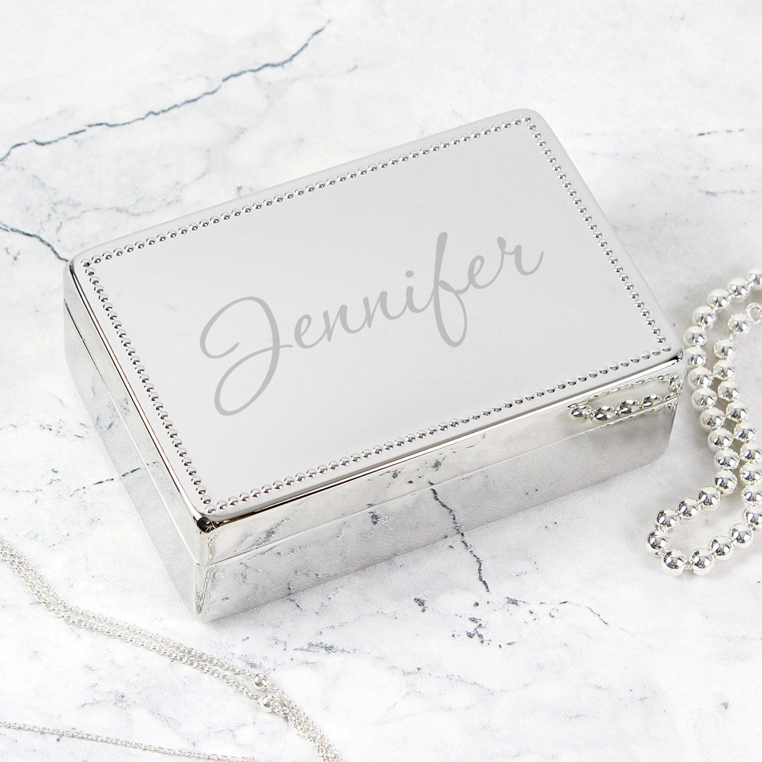 Personalised Name Rectangular Jewellery Box: 1 - Jewellery Boxes By Gift Moments