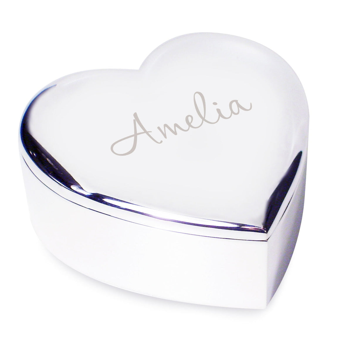 Name Silver Heart Trinket Box - Gift Moments