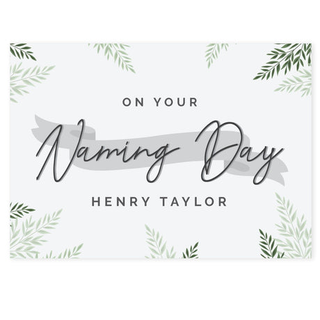 Personalised Naming Day Card: 3 - Greeting Cards By Gift Moments