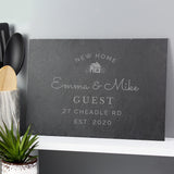 Personalised Slate Placemat for New Home: 3 - Placemats By Gift Moments