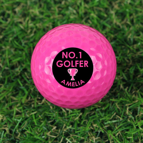 No.1 Golfer Pink Golf Ball - Gift Moments