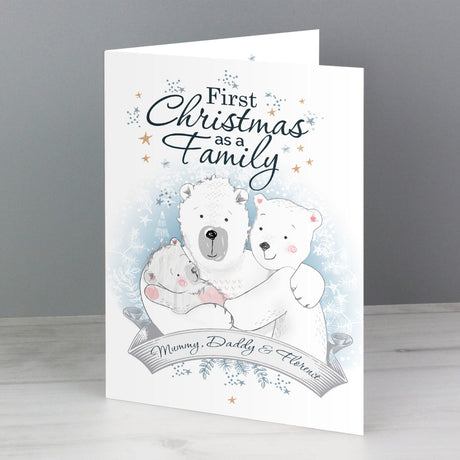 Polar Bear '1st Christmas As A Family' Card - Gift Moments