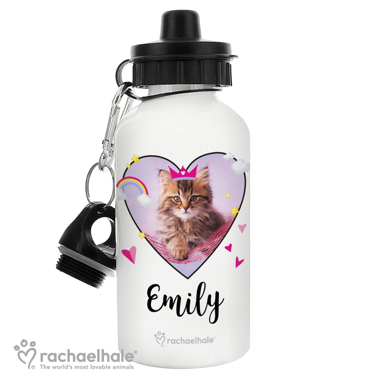 Personalised Rachael Hale Cute Cat Drinks Bottle: 3 - Kids Bottles By Rachael Hale
