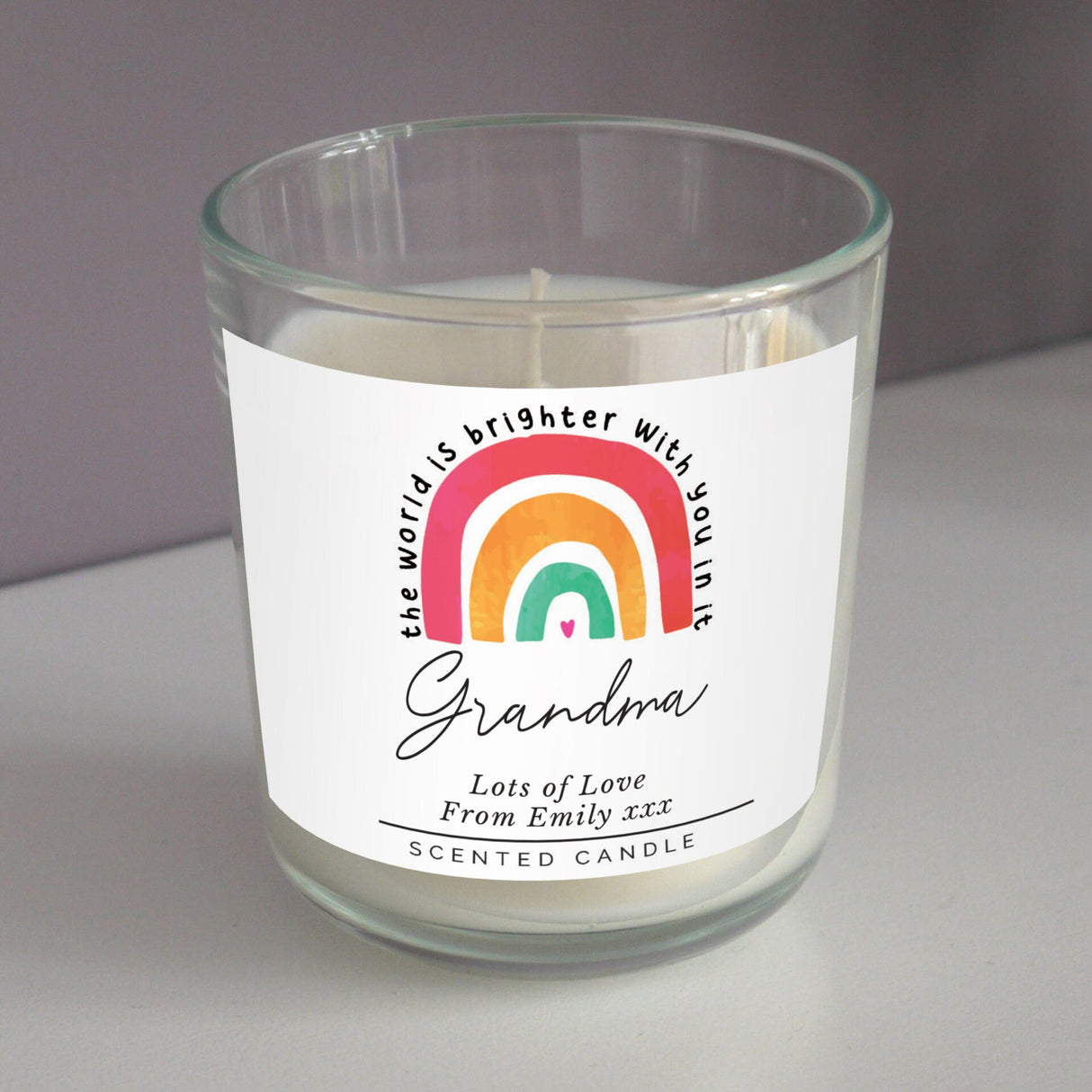 Rainbow Scented Jar Candle - Gift Moments