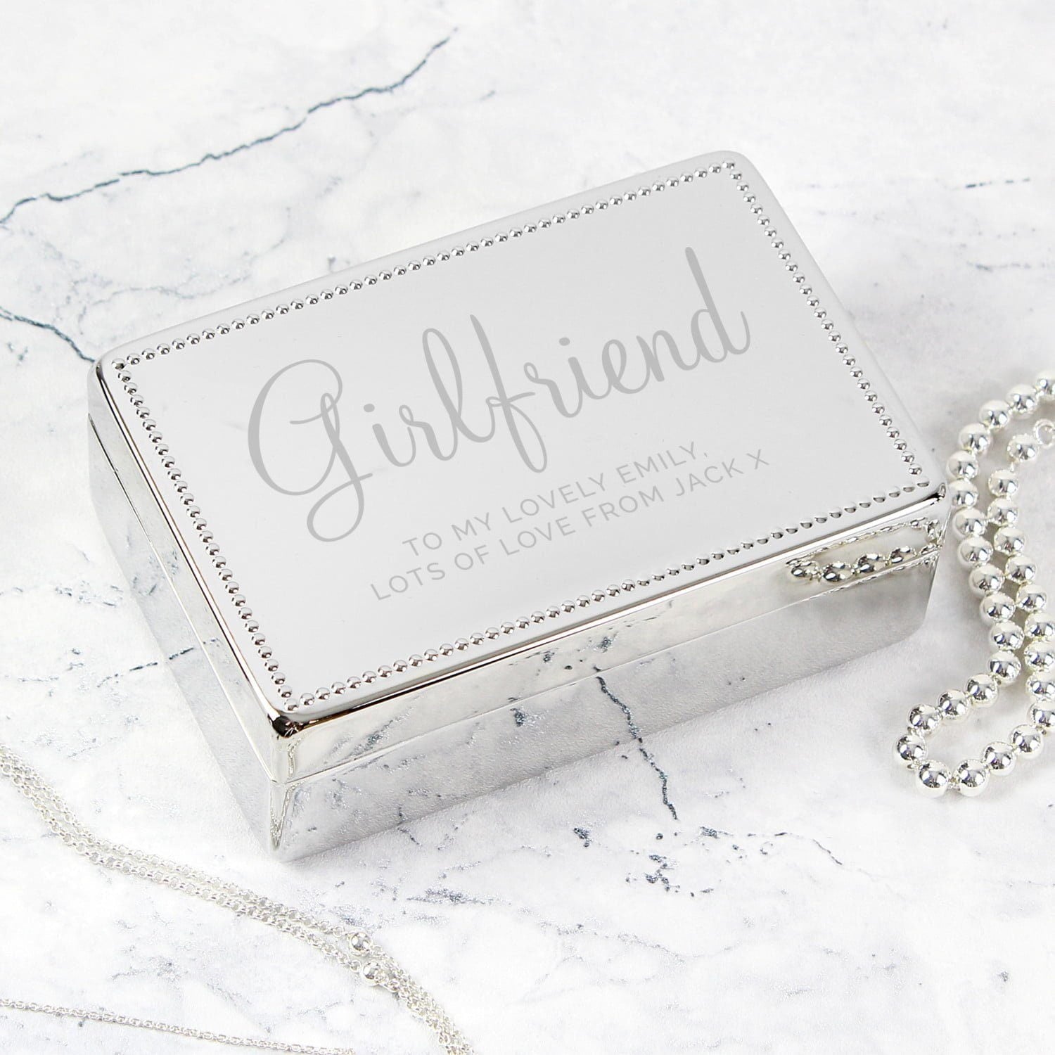 Personalised Rectangular Jewellery Box: 2 - Jewellery Boxes By Gift Moments