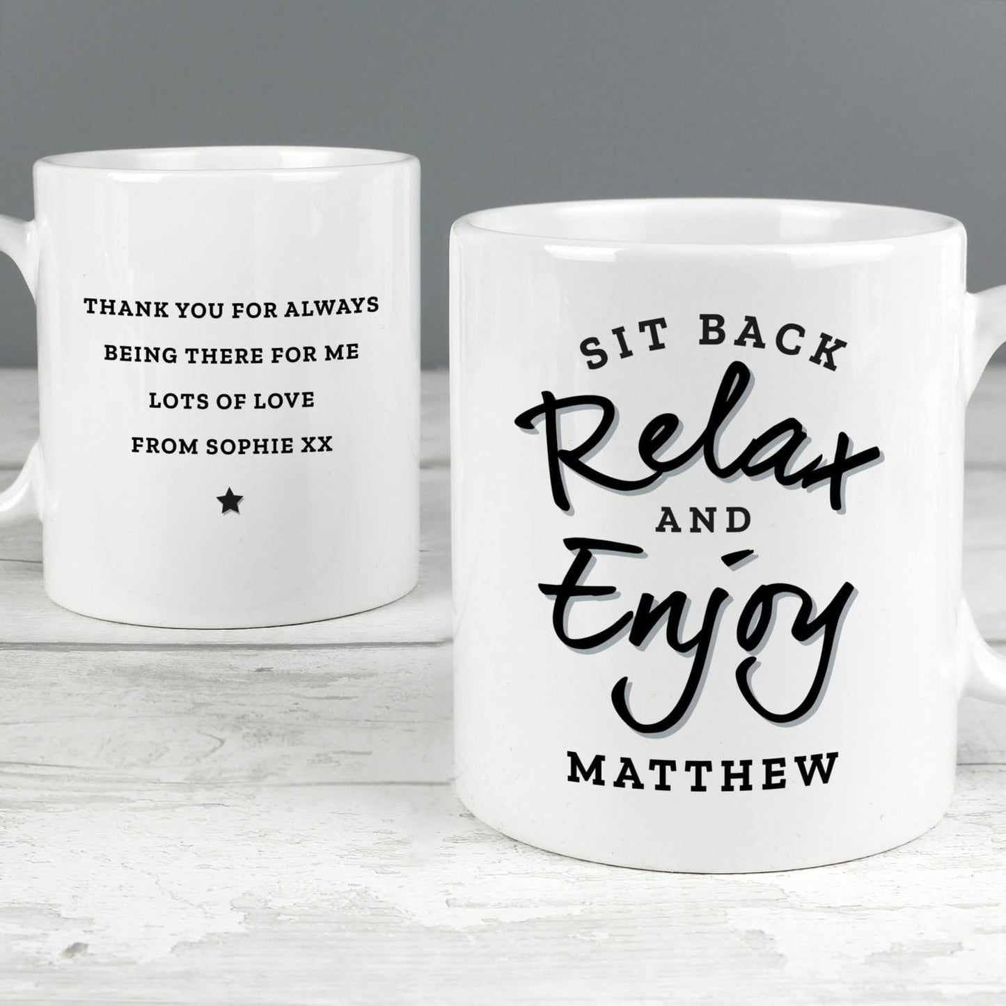 Personalised Sit Back & Relax Mug: 3 - Mugs By Gift Moments