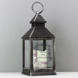 Personalised Soft Watercolour Rustic Black Lantern: 1 - LED Lighting By Gift Moments