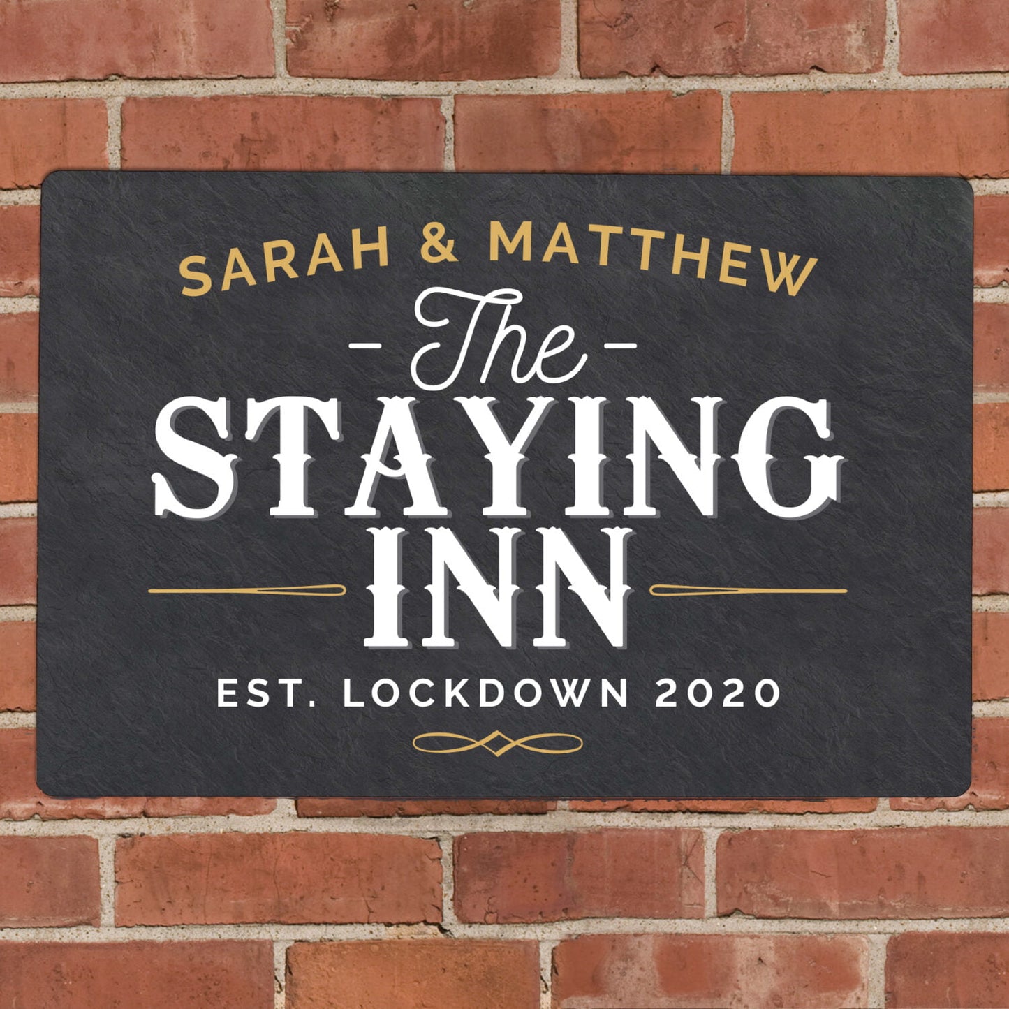 Personalised Staying Inn Metal Sign: 3 - Signs & Plaques By Gift Moments