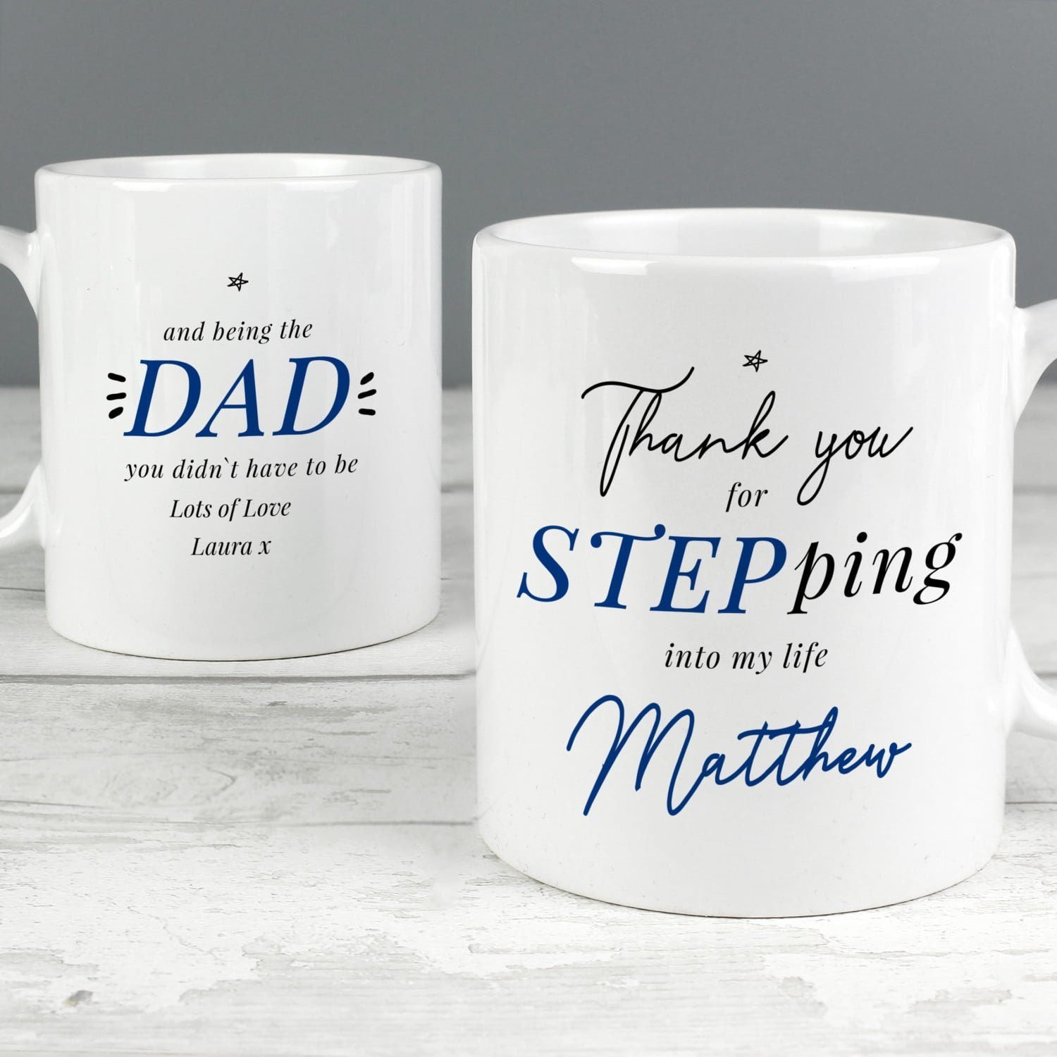 Personalised Step Dad Mug: 2 - Mugs By Gift Moments