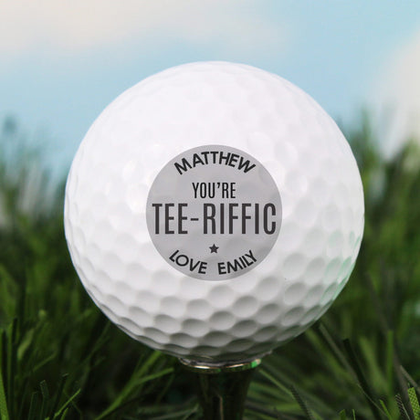 Personalised Tee-riffic Golf Ball: 1 - Golf Balls By Gift Moments