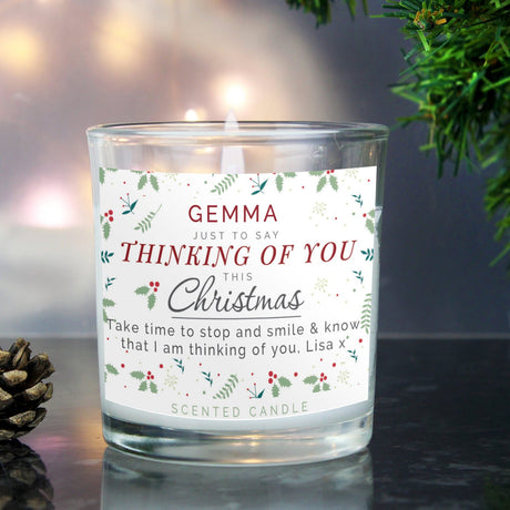 Thinking of You Christmas Scented Jar Candle - Gift Moments