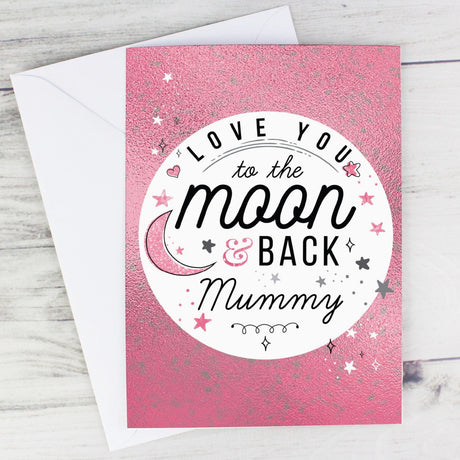 To The Moon & Back Pink Card - Gift Moments