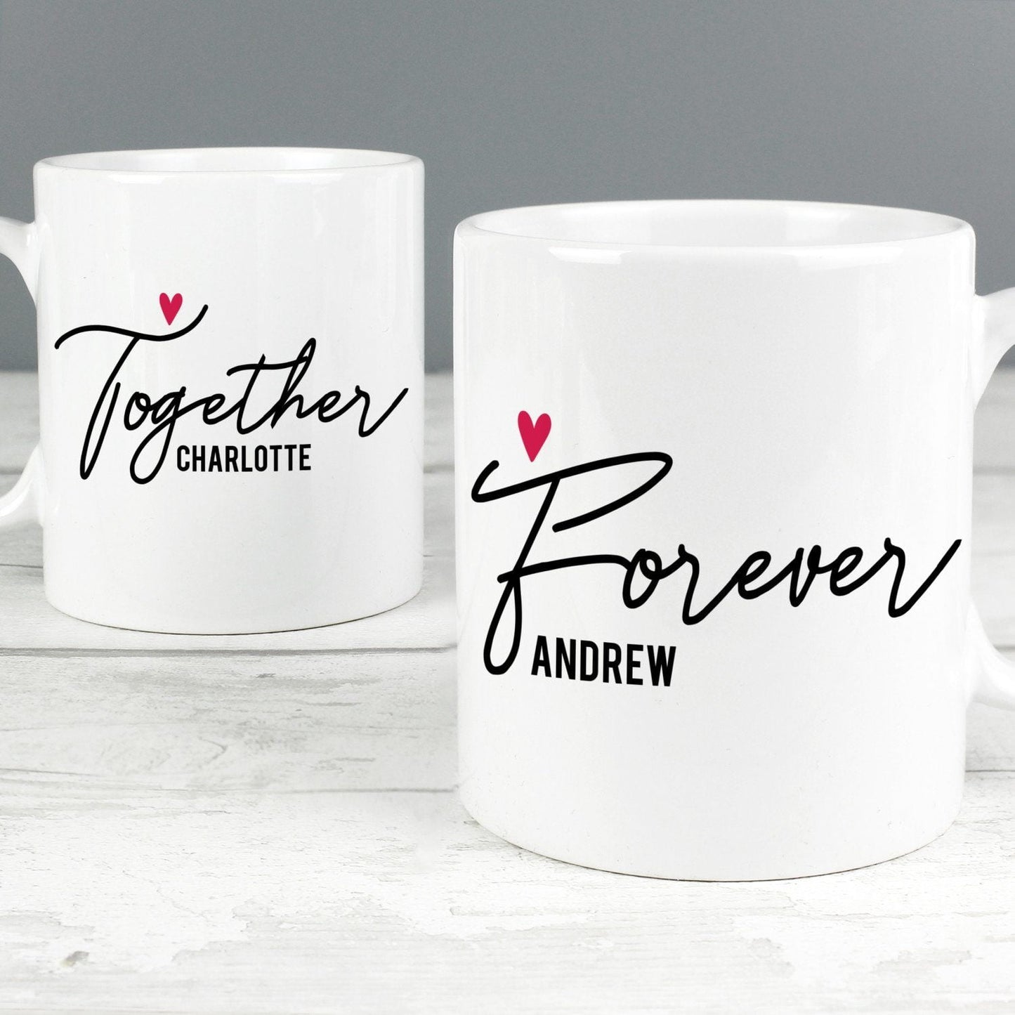 Personalised Together Forever Mug Set: 1 - Mugs By Gift Moments