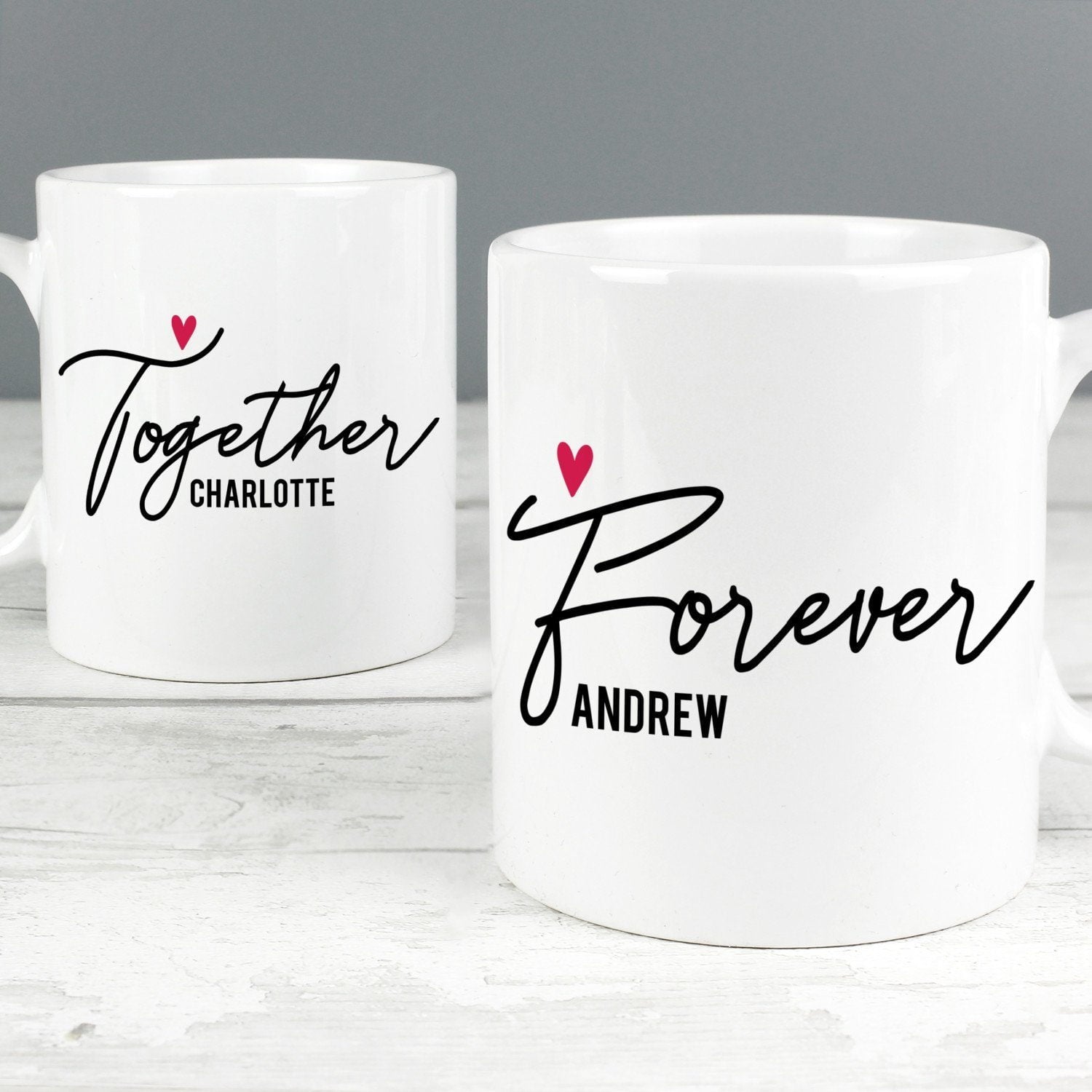 Personalised Together Forever Mug Set: 1 - Mugs By Gift Moments