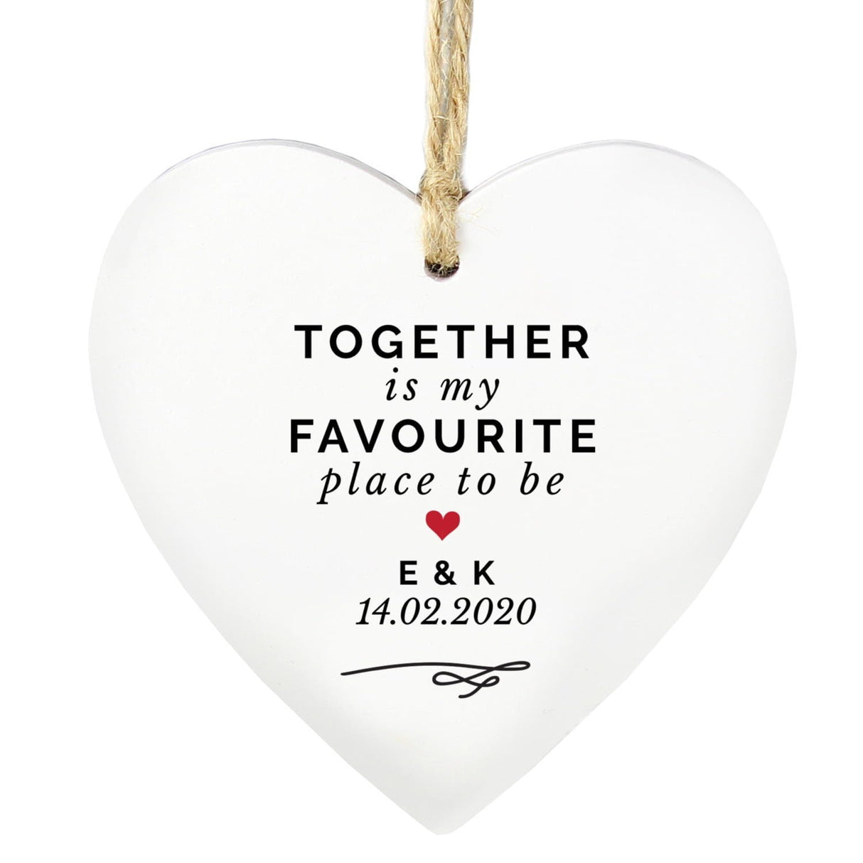 Together Is My Favorite Place Heart Decoration - Gift Moments