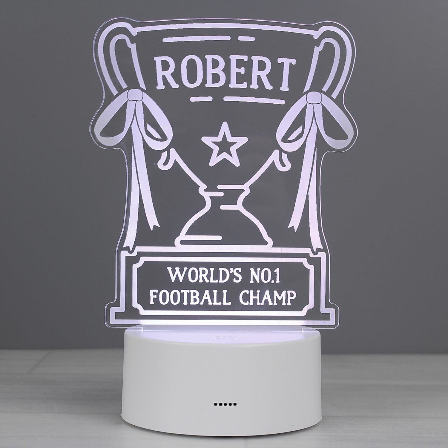 Personalised Trophy LED Colour Changing Night Light: 8 - LED Lighting By Gift Moments