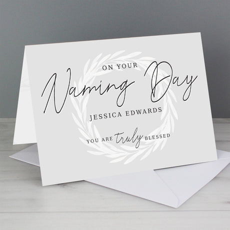 Truly Blessed' Naming Day Card - Gift Moments