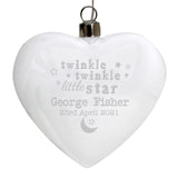 Twinkle Twinkle LED Hanging Glass Heart - Gift Moments