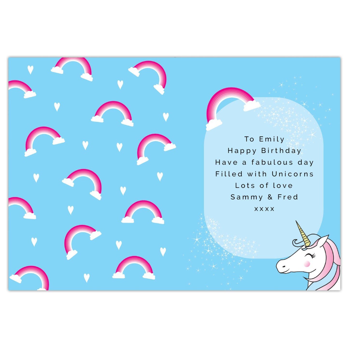 Personalised Unicorn Birthday Card: 3 - Greeting Cards By Gift Moments
