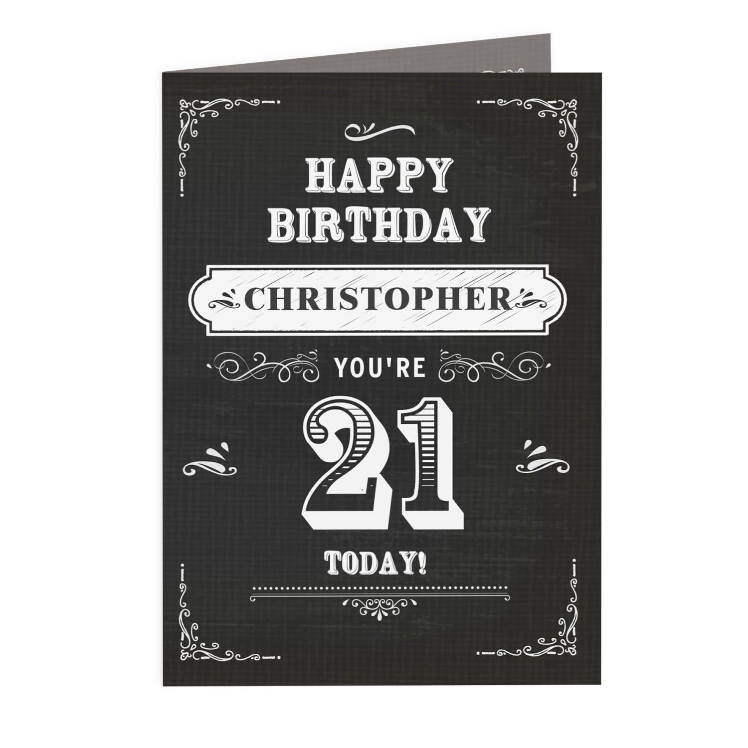 Personalised Vintage Typography Birthday Card: 2 - Greeting Cards By Gift Moments