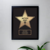 Walk of Fame Star Award Framed Print - Gift Moments