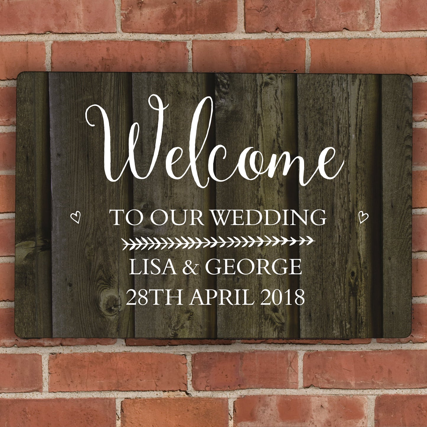 Personalised Walnut Wood Grain Metal Sign: 3 - Signs & Plaques By Gift Moments