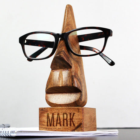 Wooden Nose-Shaped Glasses Holder - Gift Moments