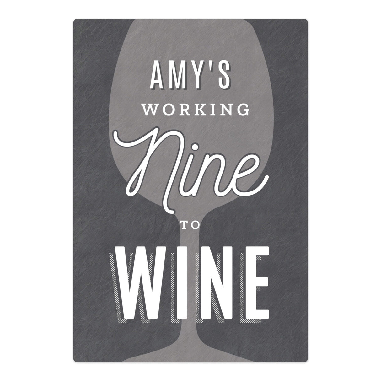 Working Nine to Wine Metal Sign - Gift Moments