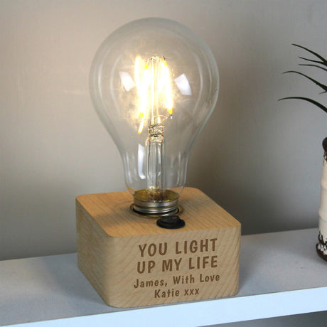 You Light Up My Life LED Bulb Table Lamp - Gift Moments