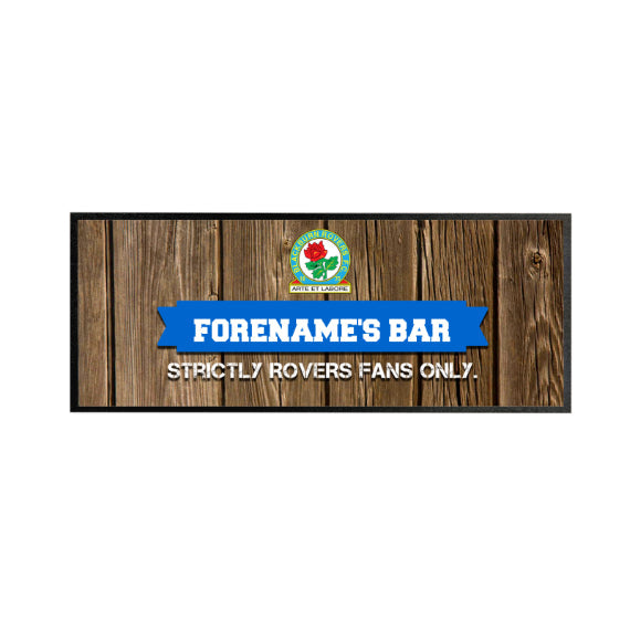 Personalised Blackburn Rovers FC Wood Name Bar Runner