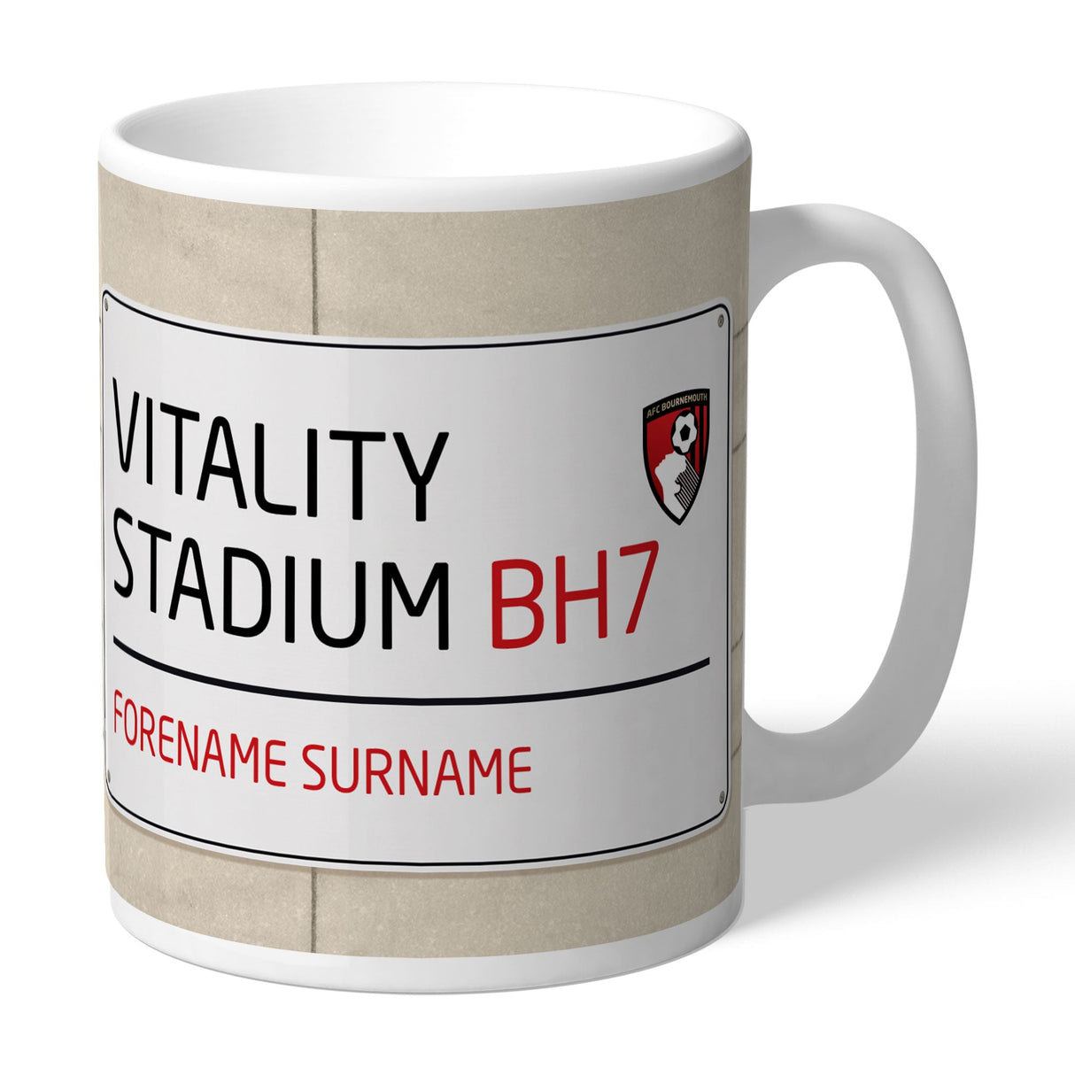 Personalised AFC Bournemouth Street Sign Mug