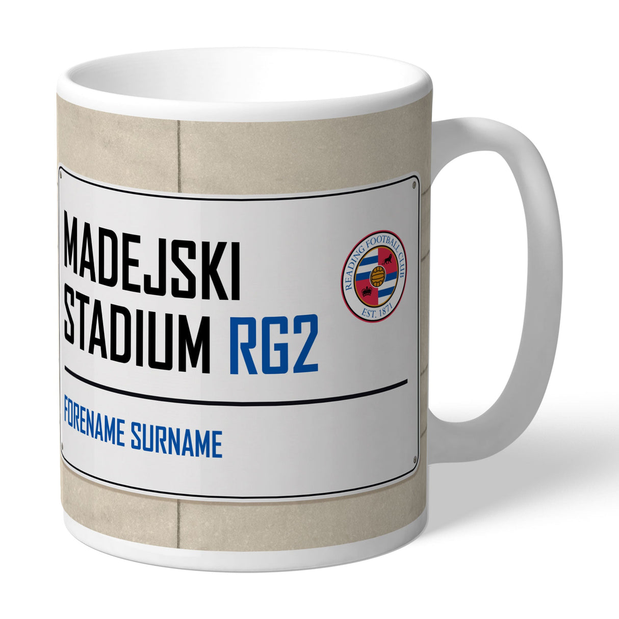 Personalised Reading FC Street Sign Mug