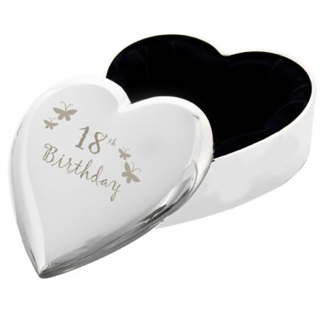 18th Butterflies Heart Trinket Box: 2 - Trinket Boxes By Gift Moments
