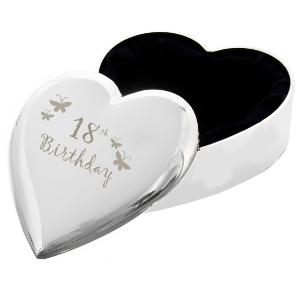 18th Butterflies Heart Trinket Box: 2 - Trinket Boxes By Gift Moments