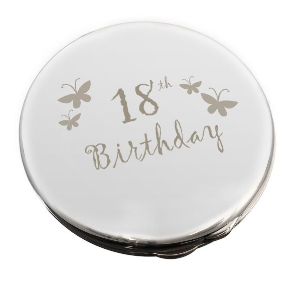 18th Butterfly Round Compact Mirror: 2 - Compact Mirrors By Gift Moments