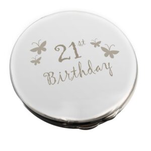 21st Butterfly Round Compact Mirror: 2 - Compact Mirrors By Gift Moments