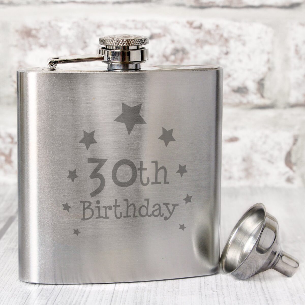 30th Birthday Hip Flask: 1 - Hip Flasks By Gift Moments