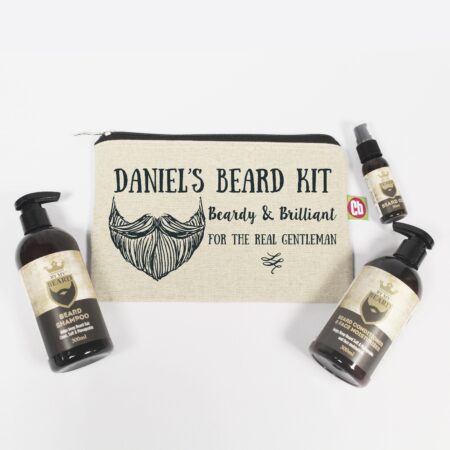 Personalised Beardy & Brilliant Beard Kit: 5 - Toiletry & Makeup Bags By Gift Moments