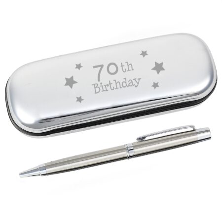 70th Birthday Pen & Box: 2 - Pens & Pencils By Gift Moments