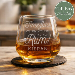 Personalised Time Flies When You're Having Rum Tumbler