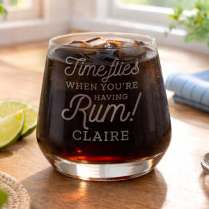 Personalised Time Flies When You're Having Rum Tumbler
