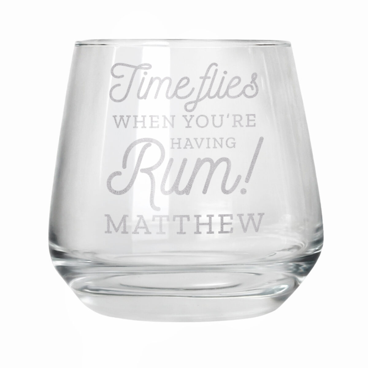 Personalised Time Flies When You're Having Rum Tumbler