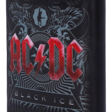 Ac dc black ice album embossed hip flask