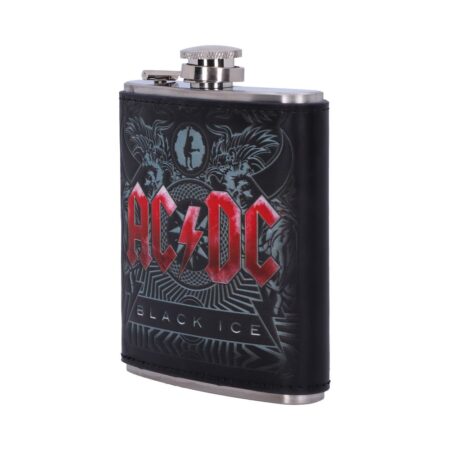 Ac dc black ice album embossed hip flask