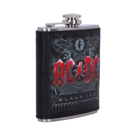 Ac dc black ice album embossed hip flask